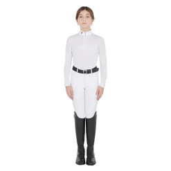 Equestro Girls' Slim Fit Anti-Uv Competition Polo Shirt