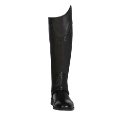 Equestro Kids' Soft Leather Gaiters With Elastic Band