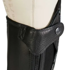 Equestro Kids' Soft Leather Gaiters With Elastic Band