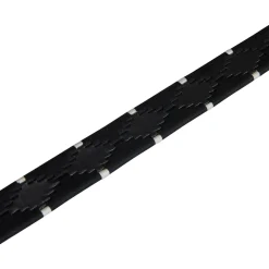 Equestro Leather Belt With Black And White Embroidery