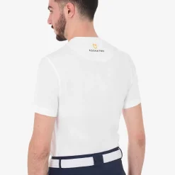 Equestro Men's Basic T-Shirt With Tone-On-Tone Logo