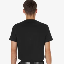 Equestro Men's Basic T-Shirt With Tone-On-Tone Logo