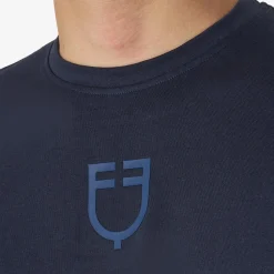 Equestro Men's Basic T-Shirt With Tone-On-Tone Logo