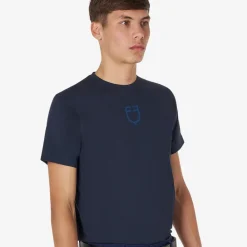 Equestro Men's Basic T-Shirt With Tone-On-Tone Logo