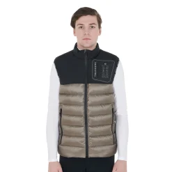 Equestro Men's Bi-Material Vest Silicone Patch
