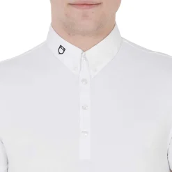 Equestro Men's Competition Polo Shirt In Breathable Technical Fabric