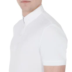 Equestro Men's Competition Polo Shirt In Breathable Technical Fabric
