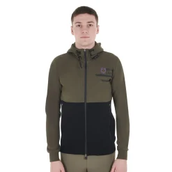 Equestro Men's Hooded Sweatshirt With Fleece Inside