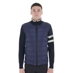 Equestro Men's Jacket In Nylon And Knit With Front Zip