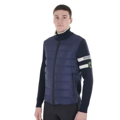 Equestro Men's Jacket In Nylon And Knit With Front Zip