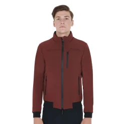 Equestro Men's Jacket In Technical Fabric With Pull-Out Hood