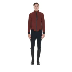 Equestro Men's Jacket In Technical Fabric With Pull-Out Hood