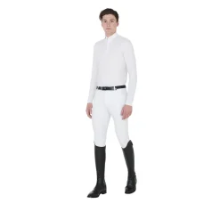 Equestro Men's Long Sleeve Competition Polo Shirt
