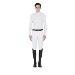 Equestro Men's Long Sleeve Competition Polo Shirt