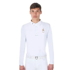 Equestro Men's Long-Sleeved Competition Polo Shirt Equestro X Fise
