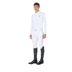 Equestro Men's Long-Sleeved Competition Polo Shirt Equestro X Fise