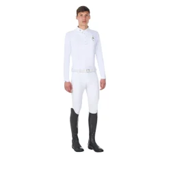 Equestro Men's Long-Sleeved Competition Polo Shirt Equestro X Fise