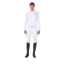 Equestro Men's Long-Sleeved Competition Polo Shirt Equestro X Fise
