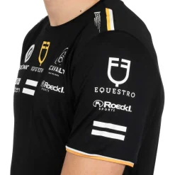 Equestro Men's Multi Logo T-Shirt Technical Fabric