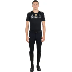Equestro Men's Multi Logo T-Shirt Technical Fabric