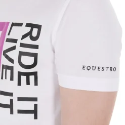 Equestro Men's Ride It Live It Slim Fit T-Shirt With Logo