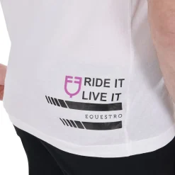 Equestro Men's Ride It Live It Slim Fit T-Shirt With Logo