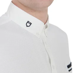 Equestro Men's Slim Fit Competition Polo Shirt With Black Inserts