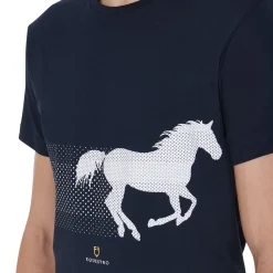 Equestro Men's Slim Fit T-Shirt With Race Horse