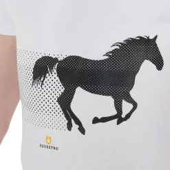 Equestro Men's Slim Fit T-Shirt With Race Horse