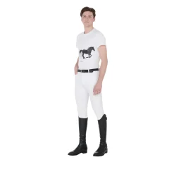 Equestro Men's Slim Fit T-Shirt With Race Horse