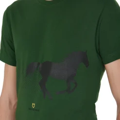 Equestro Men's Slim Fit T-Shirt With Race Horse