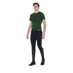 Equestro Men's Slim Fit T-Shirt With Race Horse