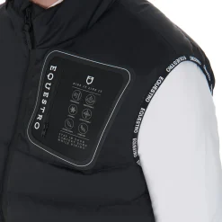 Equestro Men's Stretch Fabric Vest Silicone Patch