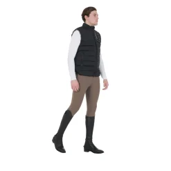 Equestro Men's Stretch Fabric Vest Silicone Patch