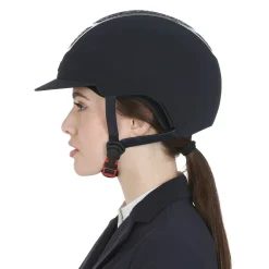 Equestro Ultra-Light Velvet Helmet With Rhinestones