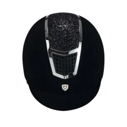 Equestro Ultra-Light Velvet Helmet With Rhinestones