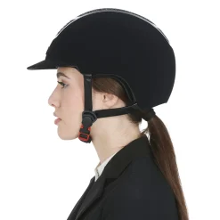 Equestro Ultra-Light Velvet Helmet With Rhinestones