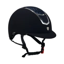 Equestro Ultra-Light Velvet Helmet With Rhinestones