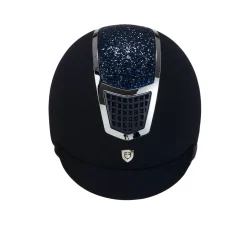 Equestro Ultra-Light Velvet Helmet With Rhinestones