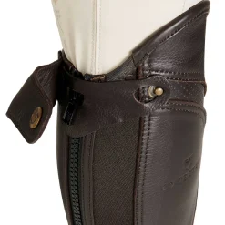 Equestro Unisex Gaiters Perforated Leather Maximum Comfort
