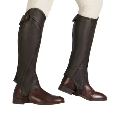 Equestro Unisex Gaiters Perforated Leather Maximum Comfort