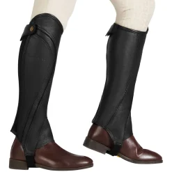 Equestro Unisex Gaiters Perforated Leather Maximum Comfort