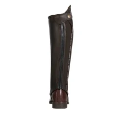 Equestro Unisex Leather Gaiters With Contrasting Profile