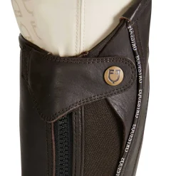 Equestro Unisex Leather Gaiters With Contrasting Profile
