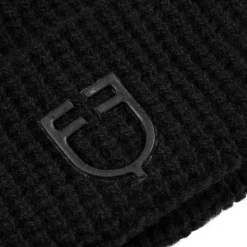 Equestro Unisex Ribbed Wool Beanie With Logo