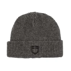 Equestro Unisex Ribbed Wool Beanie With Logo
