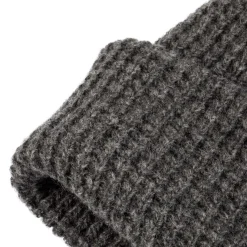 Equestro Unisex Ribbed Wool Beanie With Logo
