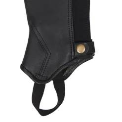 Equestro Unisex Soft Leather Gaiters With Rear Zip