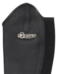 Equestro Unisex Soft Leather Gaiters With Rear Zip