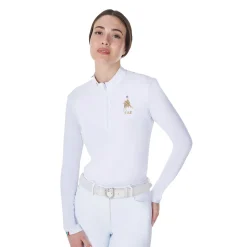 Equestro Women's Long-Sleeved Competition Polo Shirt Equestro X Fise